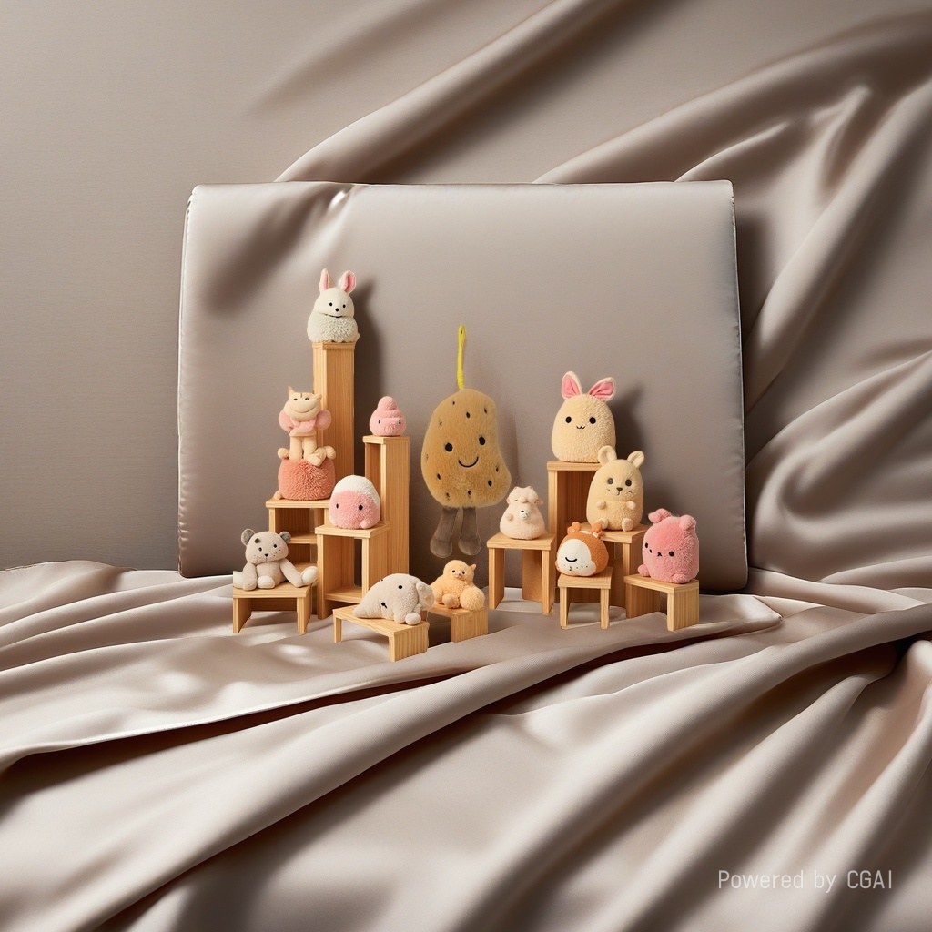 Simulated plush toy set, cloth doll cat backpack, wool felt pendant, cat Children's Day doll details Picture