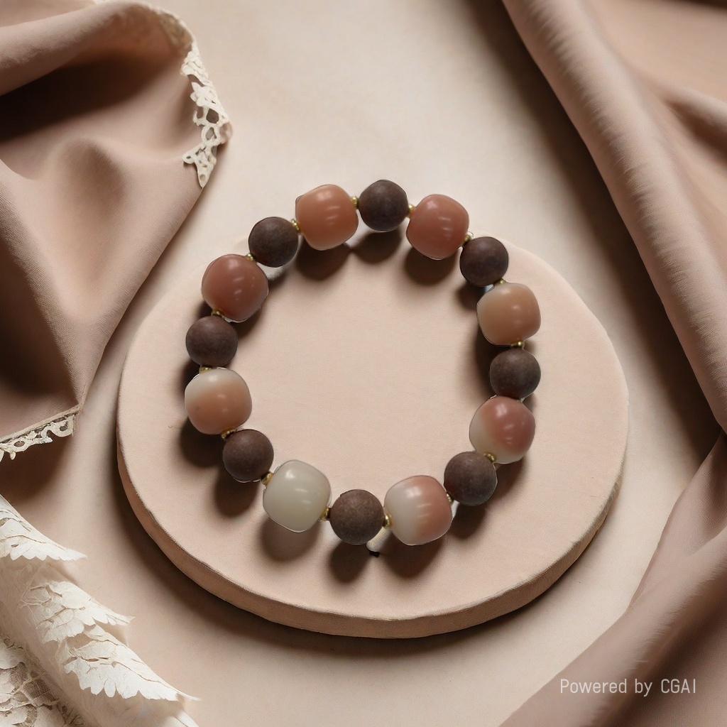 Tangtangtang Jasmine Calming and Soothing 1cm Bracelet Copper gold-plated abacus beads, chestnut fruit old type Bodhi beads SC001022 Specification image