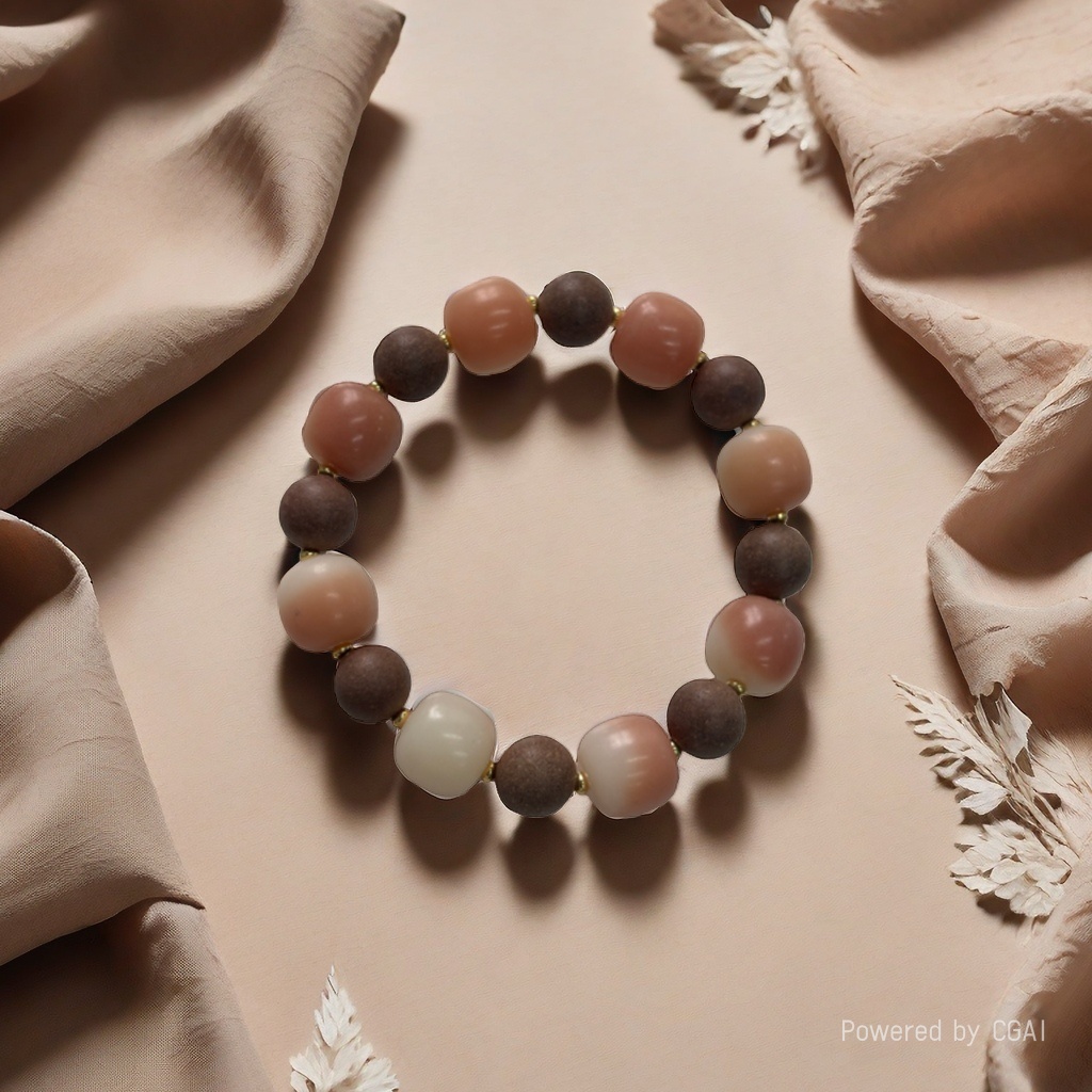 Tangtangtang Jasmine Calming and Soothing 1cm Bracelet Copper gold-plated abacus beads, chestnut fruit old type Bodhi beads SC001022 Application Scenario