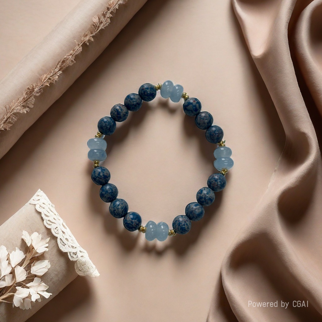Tangtangtang Sunset Painted 0.8cm Bracelet Copper-plated abacus beads, optimized jade abacus beads SC001018 Specification image