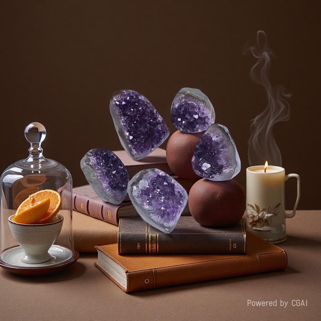 Natural amethyst, amethyst town ornaments, home ornaments, energy stones, natural minerals in stock and wholesale details Picture