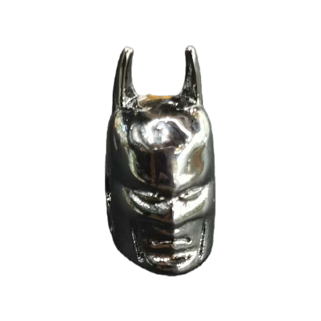 Silver Batman helmet-shaped movie prop peripheral rice Item Picture
