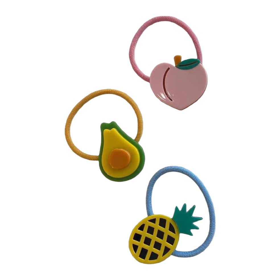 Colorful fruit-shaped hair accessories and hair strings Item Picture