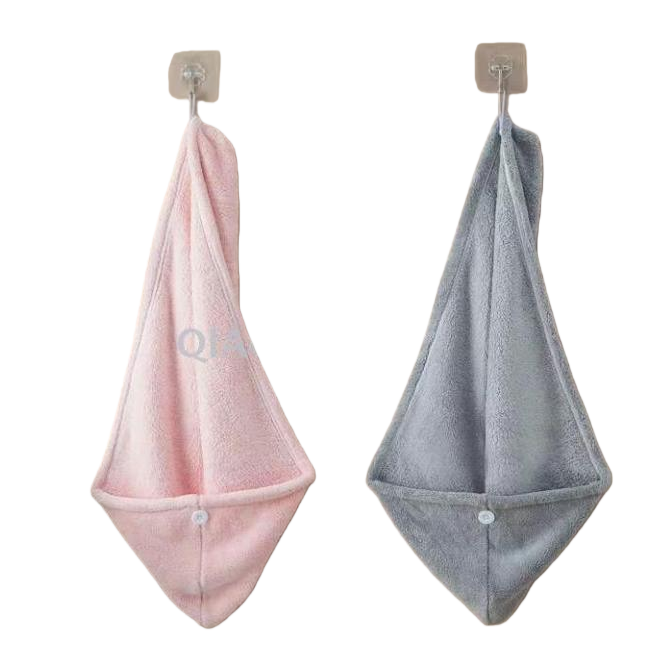 Solid-color coral fleece dry hair cap, daily necessities towel, quick-drying towel, dry hair cap Item Picture