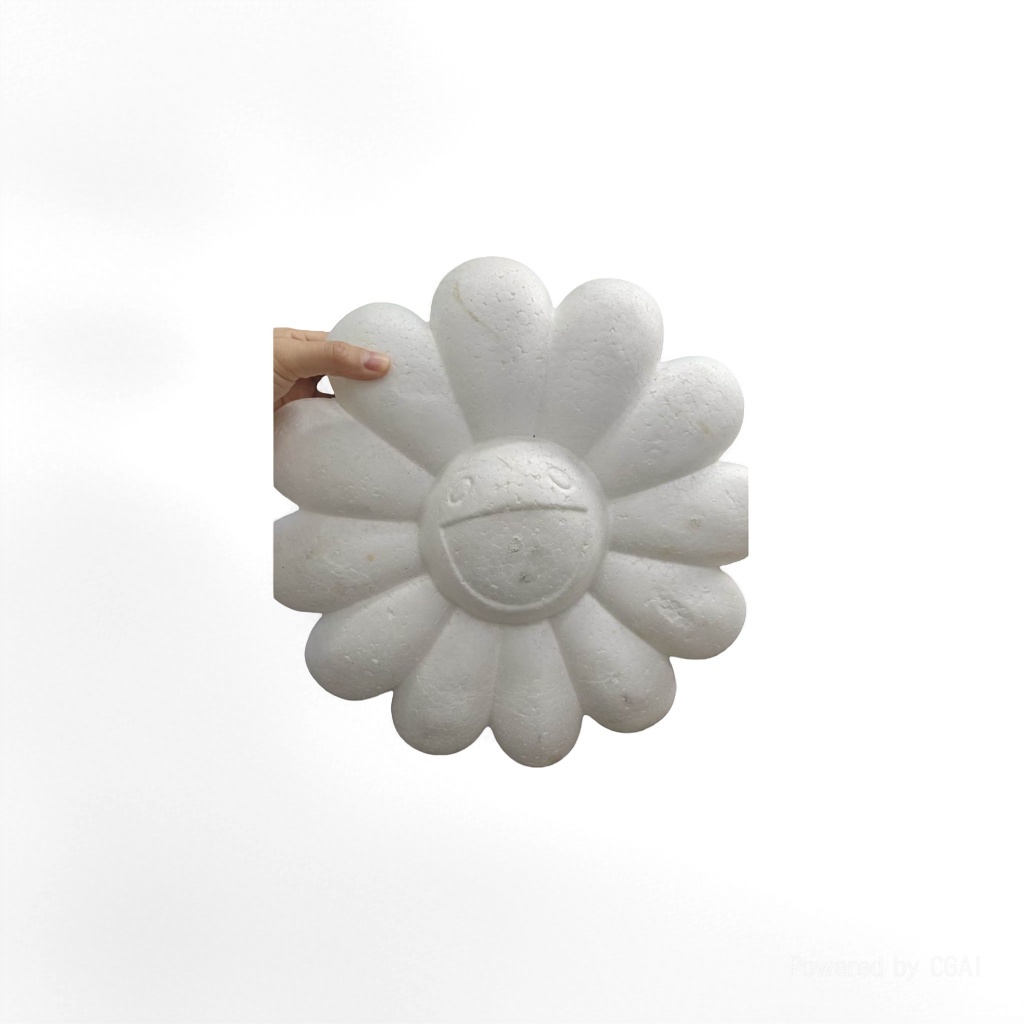 白色泡沫花朵雕塑仿真玫瑰花瓣片假花花头