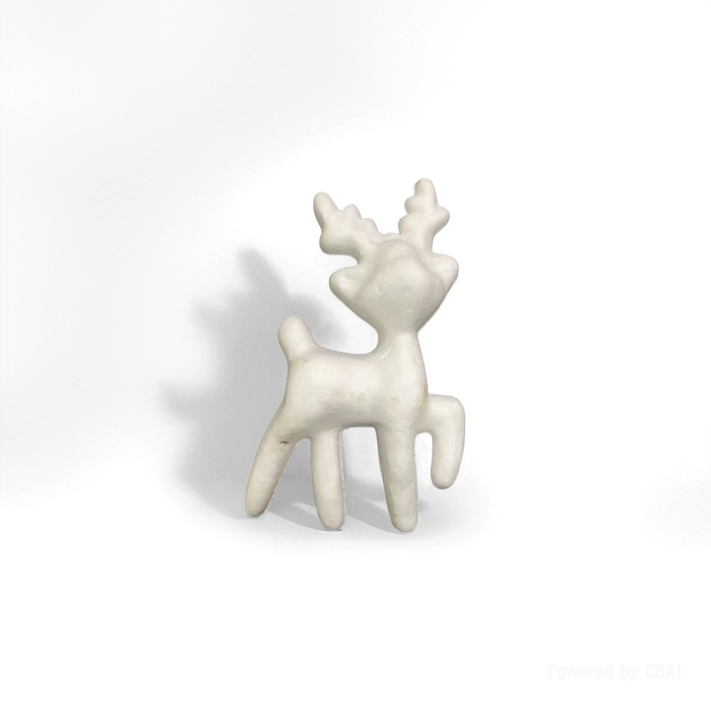 White deer-shaped decorative items, cow ornaments, foam long wall flowers, small office desk ornaments Application Scenario