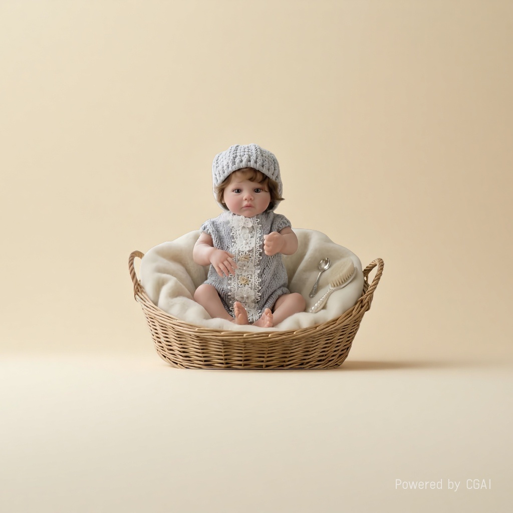 18-inch all-rubber hand-painted ordinary silicone dolls, festival gifts, etc Specification image