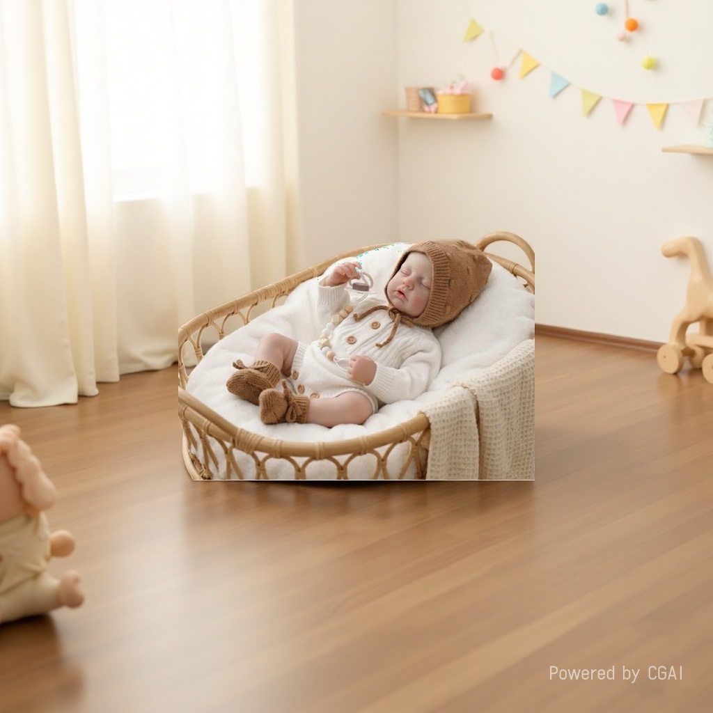 18-inch all-rubber hand-painted ordinary silicone doll, cute doll details Picture