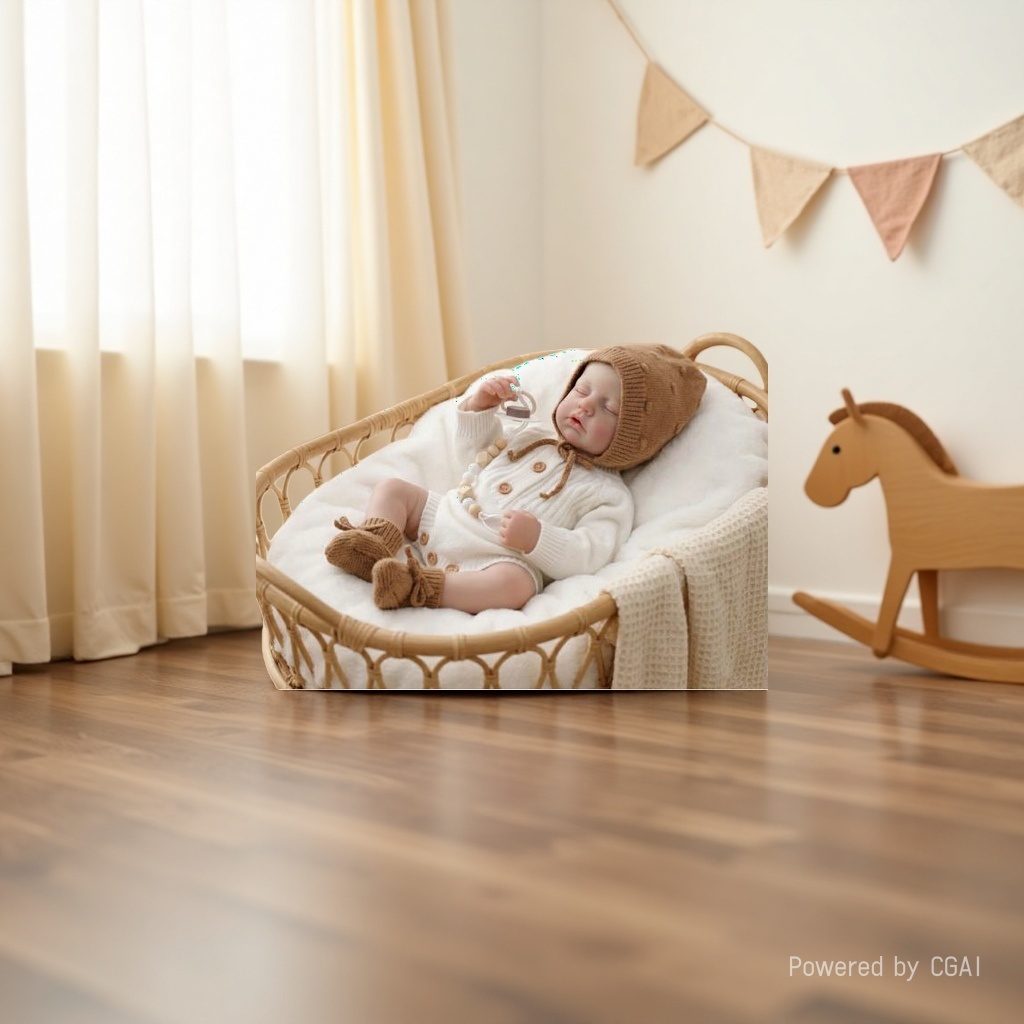 18-inch all-rubber hand-painted ordinary silicone doll, cute doll Specification image
