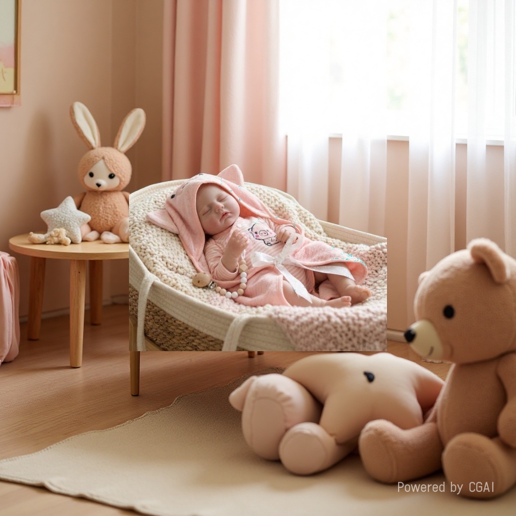 18-inch all-rubber hand-painted ordinary silicone doll, cute baby doll Application Scenario