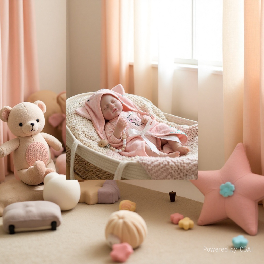 18-inch all-rubber hand-painted ordinary silicone doll, cute baby doll