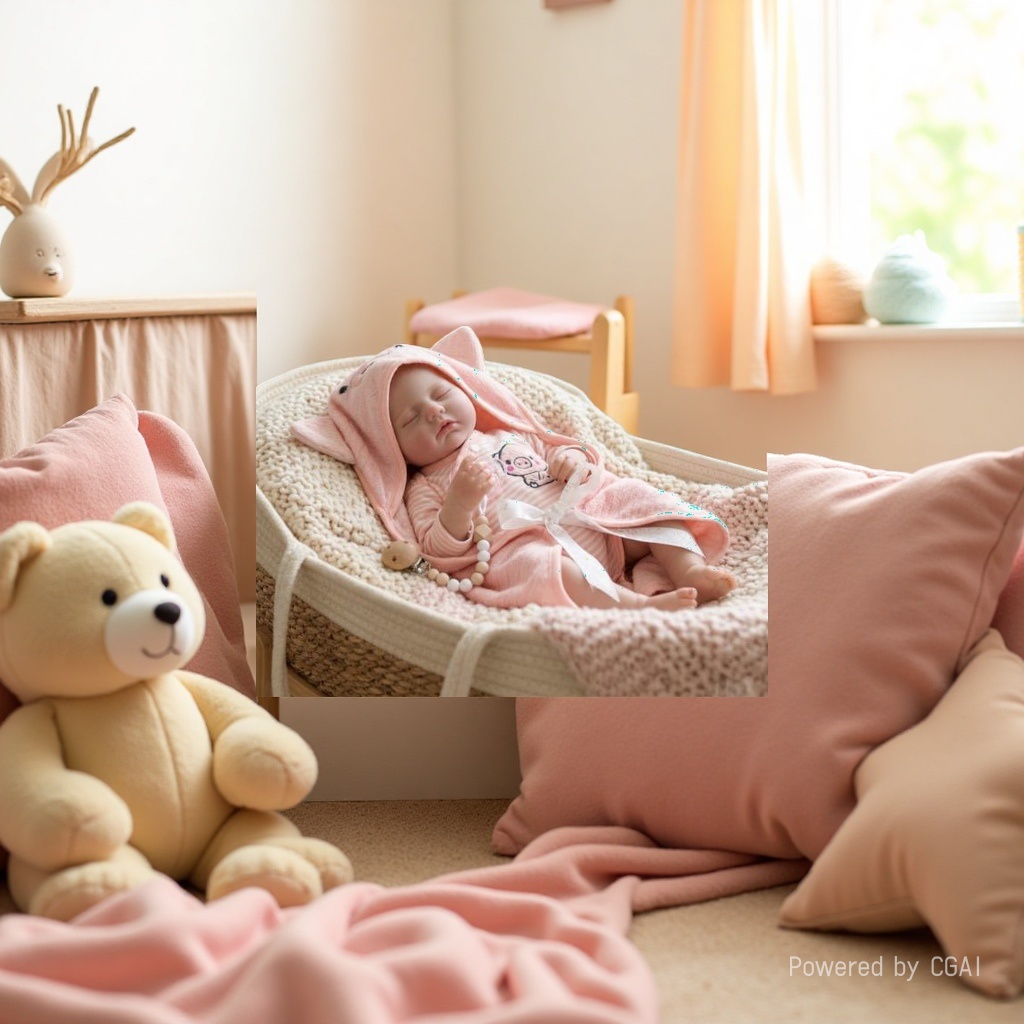 18-inch all-rubber hand-painted ordinary silicone doll, cute baby doll Specification image