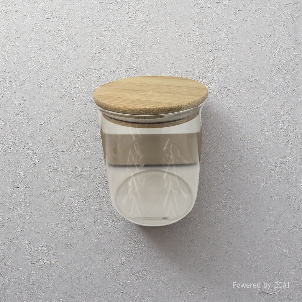 Xinchang transparent glass jar with bamboo lid, multi-functional kitchen storage glass bottle, glass products, glass tea jar, multi-functional kitchen storage details Picture