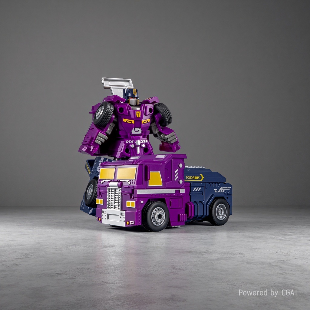 A creative educational toy combining a purple transformable toy car and a robot details Picture