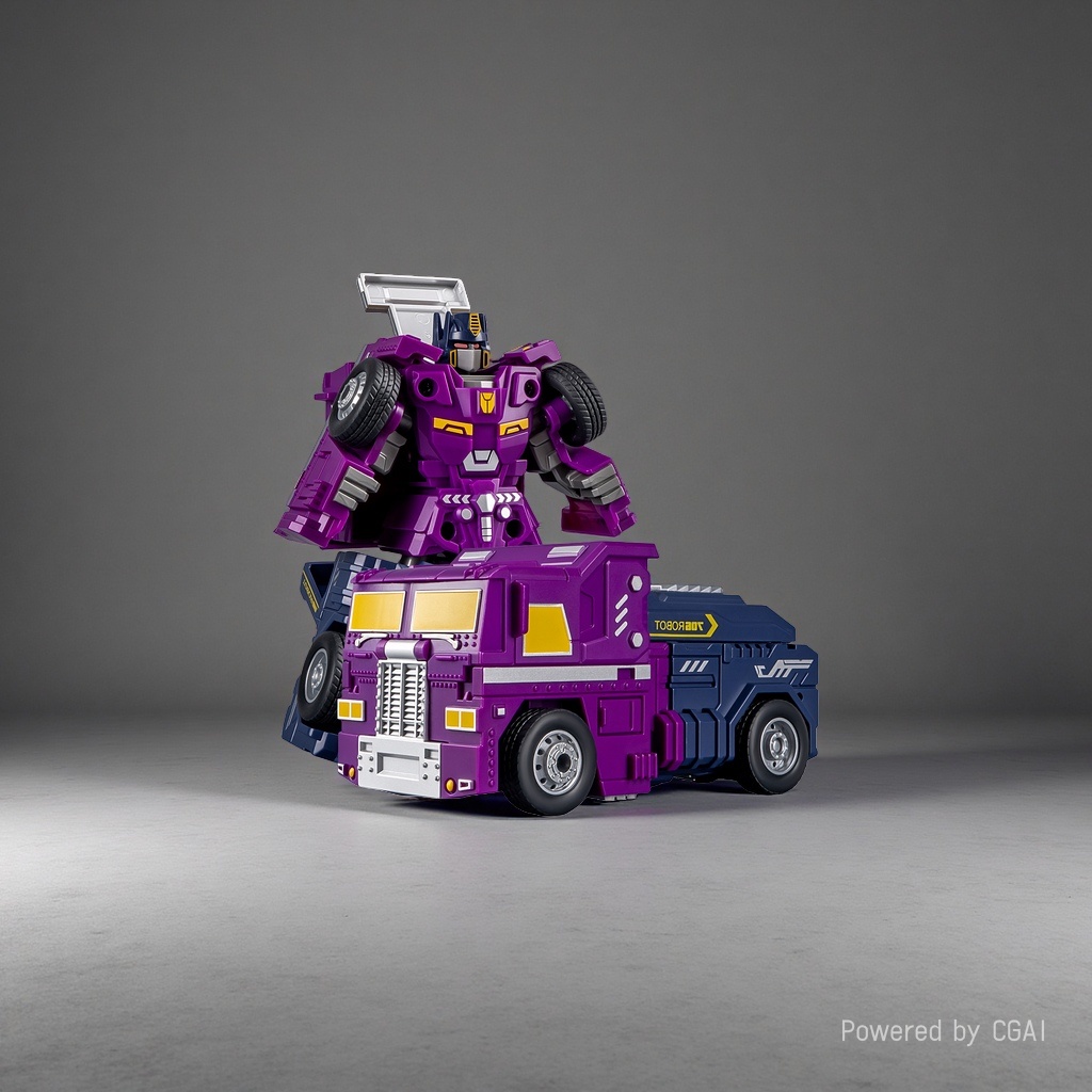 A creative educational toy combining a purple transformable toy car and a robot Specification image