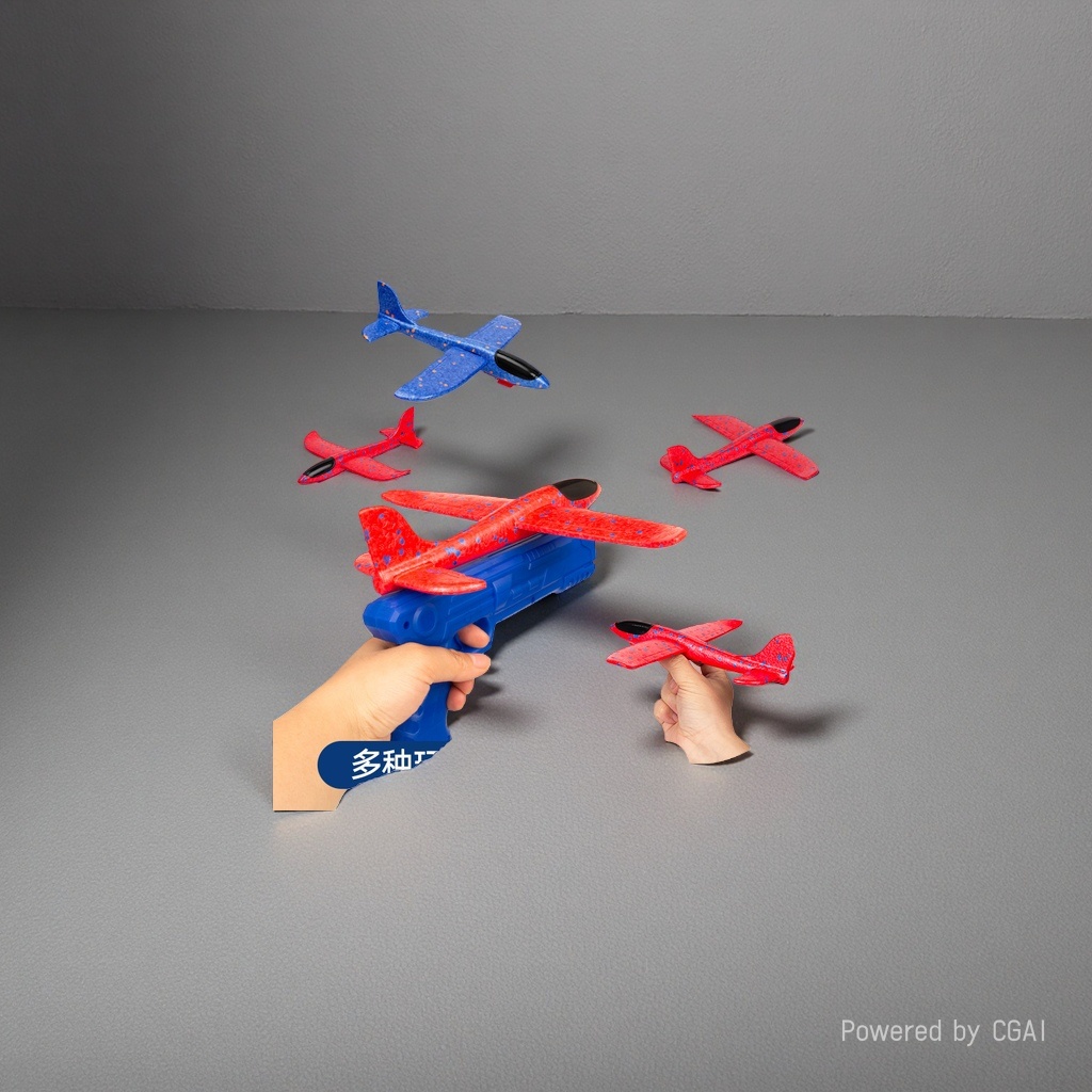 Colored foam remote control airplane toy with transmitter light, 180g aircraft Specification image