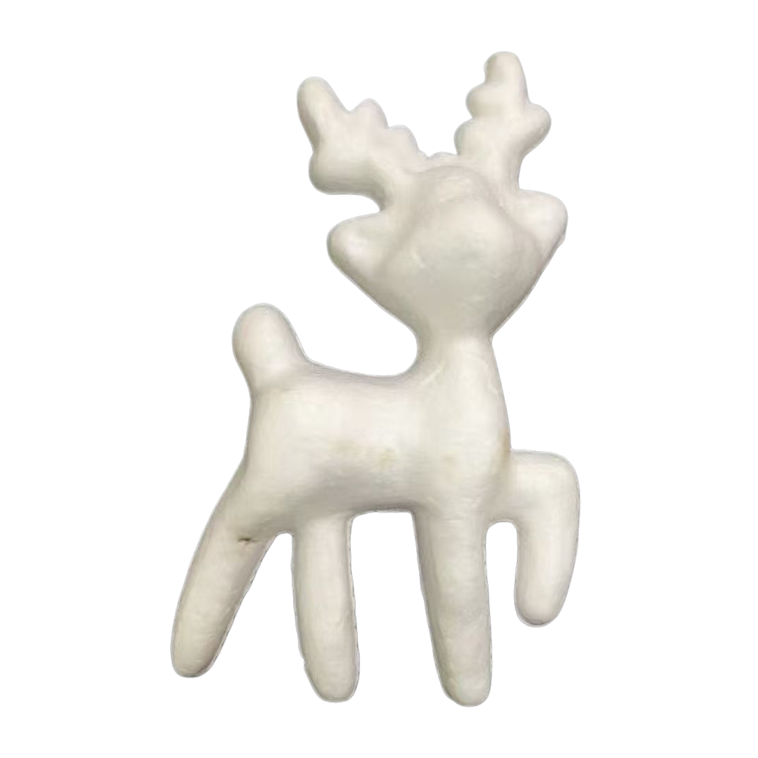 White deer-shaped decorative items, cow ornaments, foam long wall flowers, small office desk ornaments Item Picture