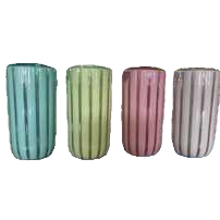 تعمل المزهرية الخزفية المخططة الملونة المصنوعة من الخزف في مدينة شينغهاي Item Picture