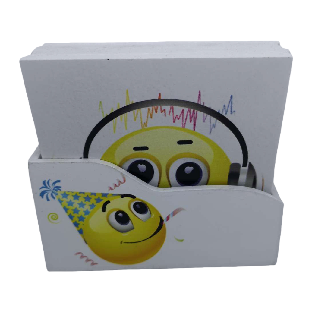 Emoji pattern-themed resin decorative coasters Item Picture