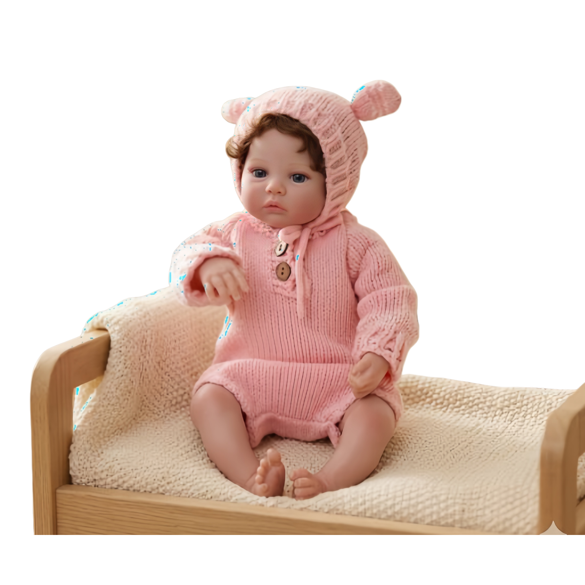 18-inch all-rubber hand-painted ordinary silicone dolls, festival gifts, etc Item Picture