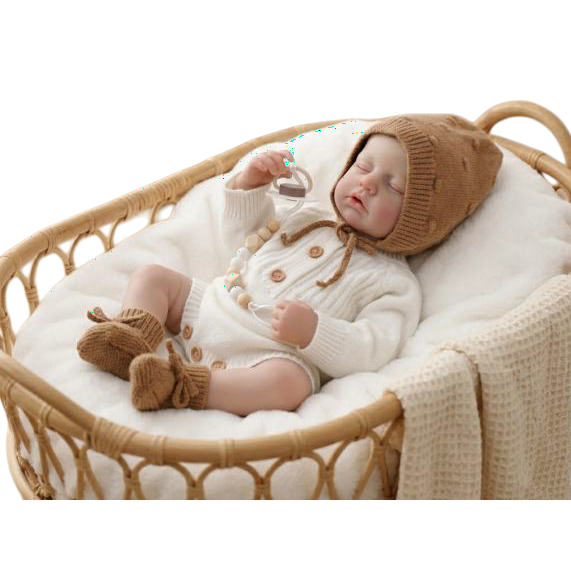18-inch all-rubber hand-painted ordinary silicone doll, cute doll Item Picture