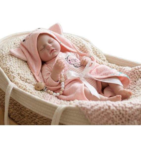 18-inch all-rubber hand-painted ordinary silicone doll, cute baby doll Item Picture