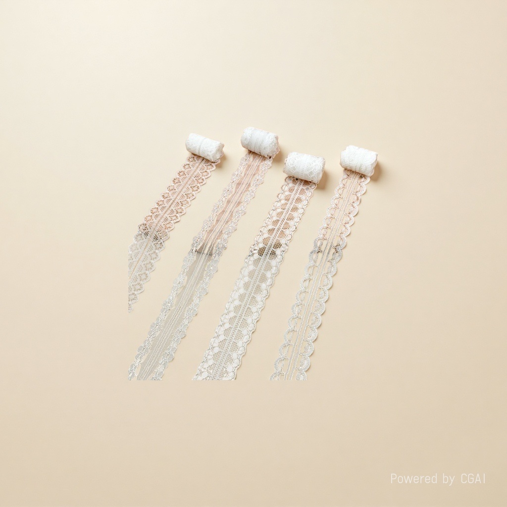 Encaje blanco no elástico guarnición lolita puño poliamida pequeño borde de seda Specification image