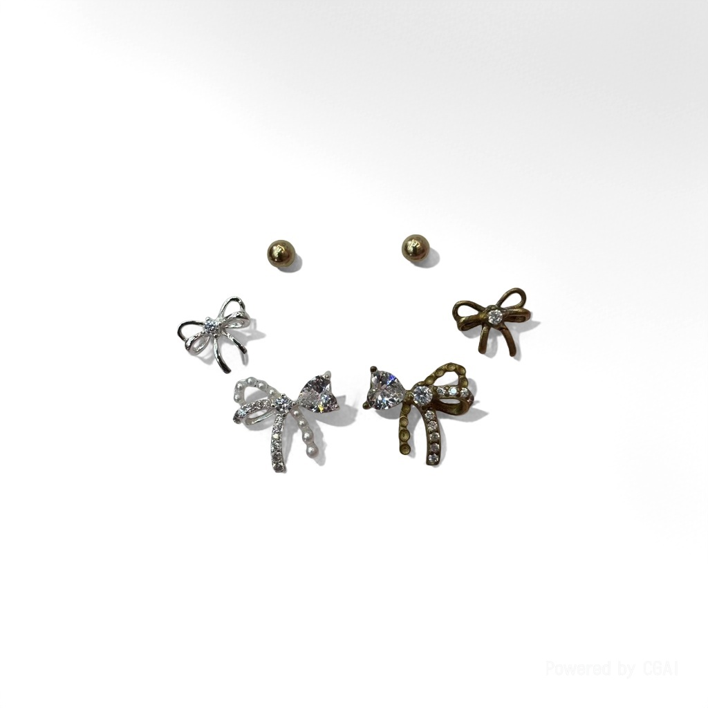 Fury zhongguo bulubulu S925 plata blanco tarjeta arco pendientes pendientes pendientes con diamantes perla estilo details Picture