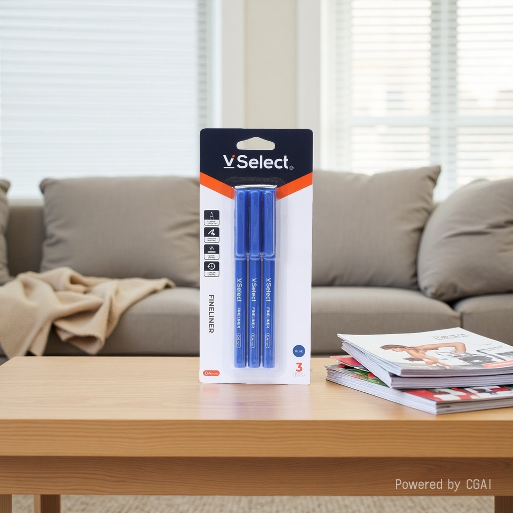 Blue 0.4mm signature pens, 3 pieces per card, exclusively for foreign trade. Minimum order quantity: one box Specification image