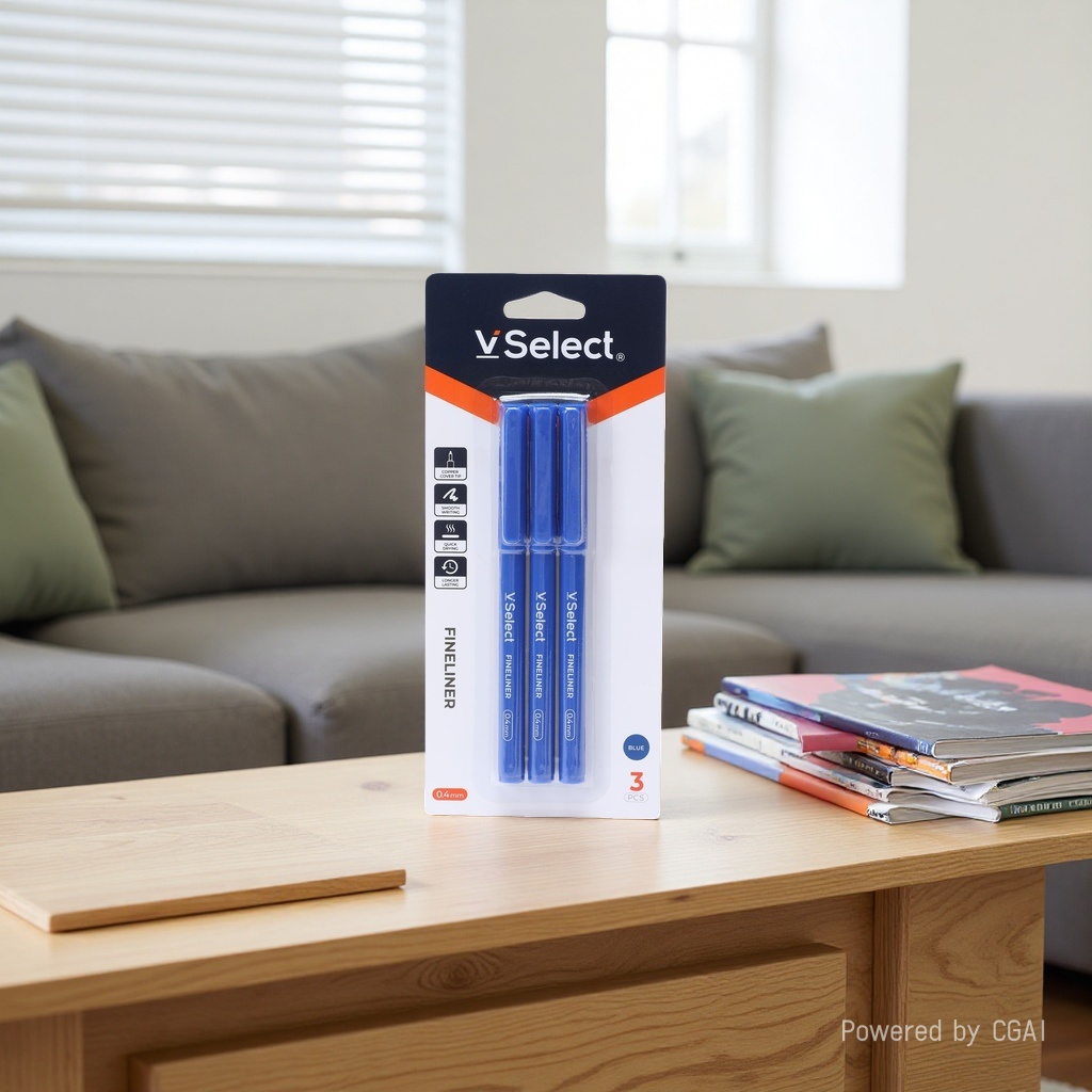 Blue 0.4mm signature pens, 3 pieces per card, exclusively for foreign trade. Minimum order quantity: one box details Picture