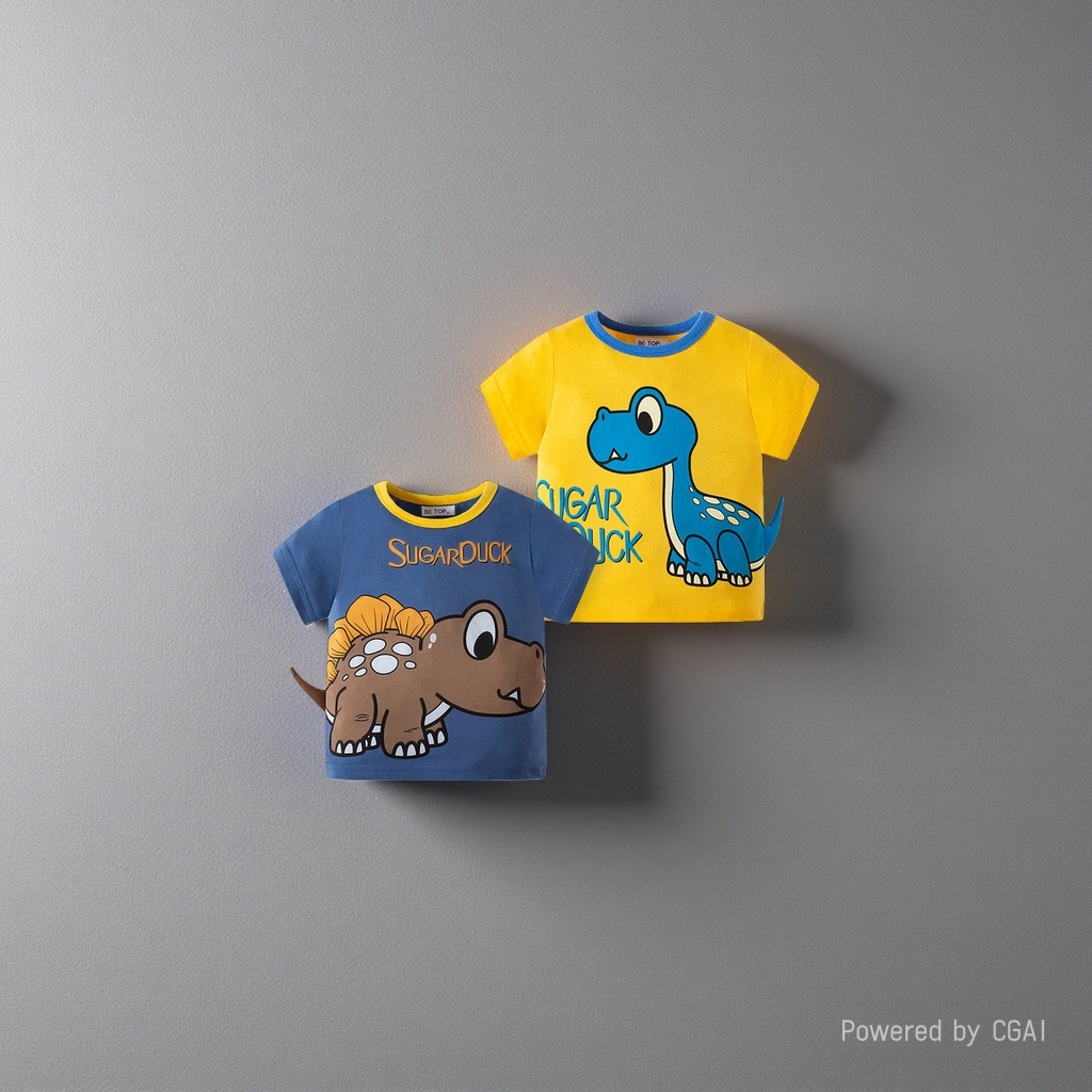 Children's cartoon 3D dinosaur boy T-shirt, summer Korean cartoon top, children's short sleeve 163528486 Application Scenario
