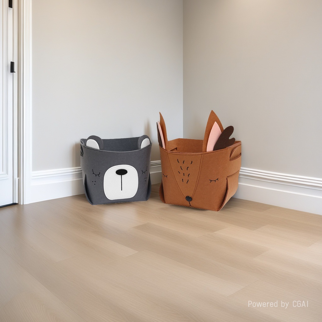 Beige lion-shaped storage bucket for home living room and bedroom organization. 165755733 details Picture