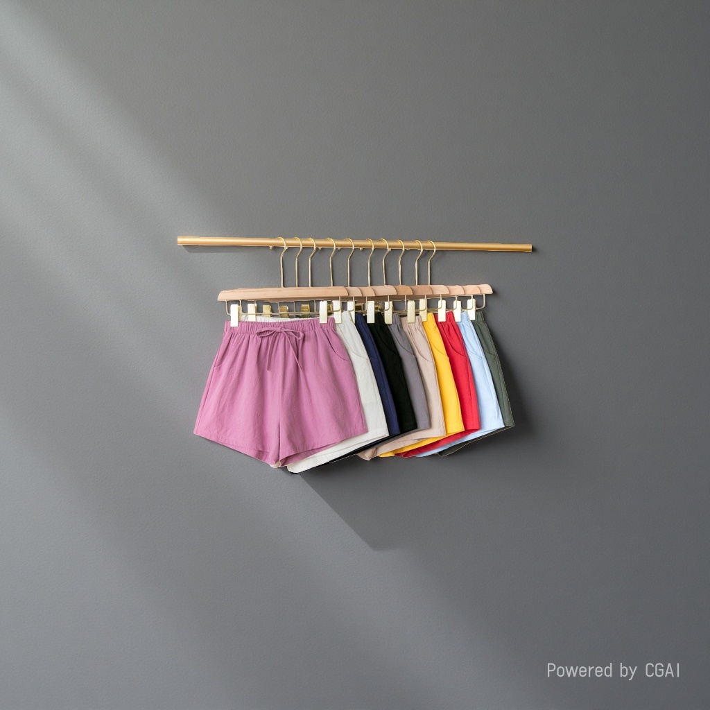 Cotton and linen shorts, women's summer high-waisted wide-leg pants, loose and casual summer wear, slimming home three-inch pants Application Scenario