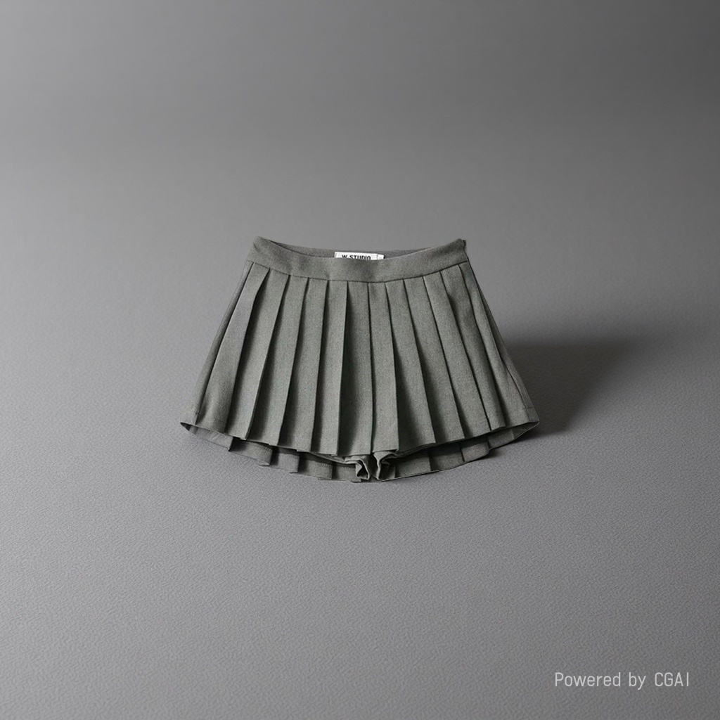 Retro anti-glare ultra-short skirt, hot girl mini A-line skirt, girl's front short and back long high-waisted pleated skirt Application Scenario