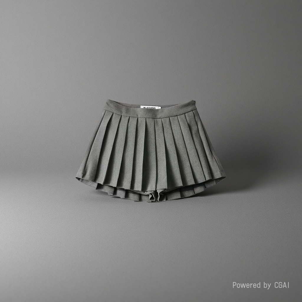 Retro anti-glare ultra-short skirt, hot girl mini A-line skirt, girl's front short and back long high-waisted pleated skirt Specification image