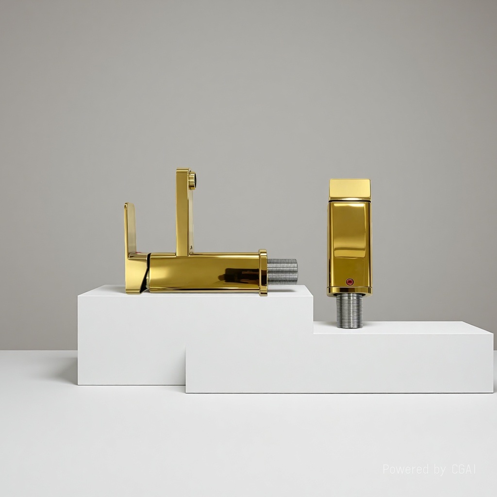 The golden ingot type bathroom faucet plastic faucet body is suitable for various bathroom scenarios Item Picture