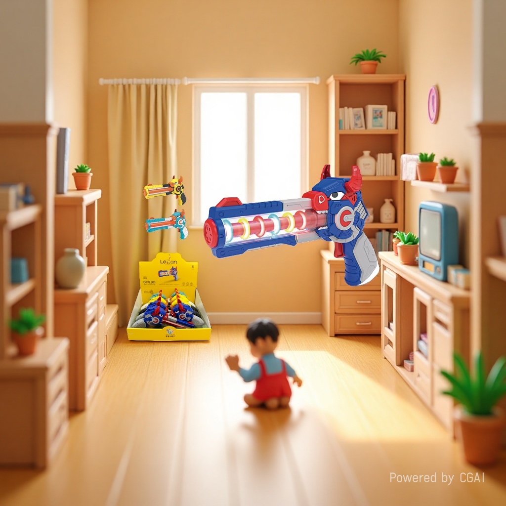 Electric spray sound and light toy gun, children's educational interactive shooting toy 201539047 Application Scenario