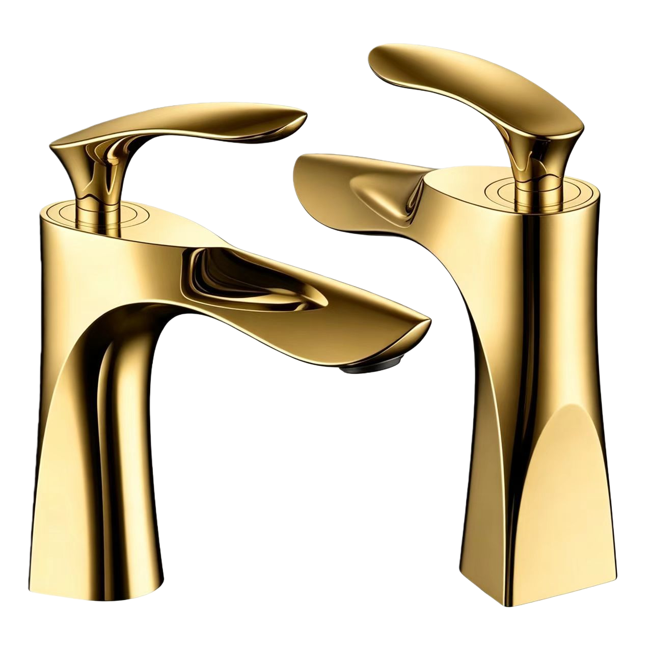 Golden modern ingots faucet, brass bathroom faucet, washbasin, universal faucet for bathrooms and kitchens Item Picture