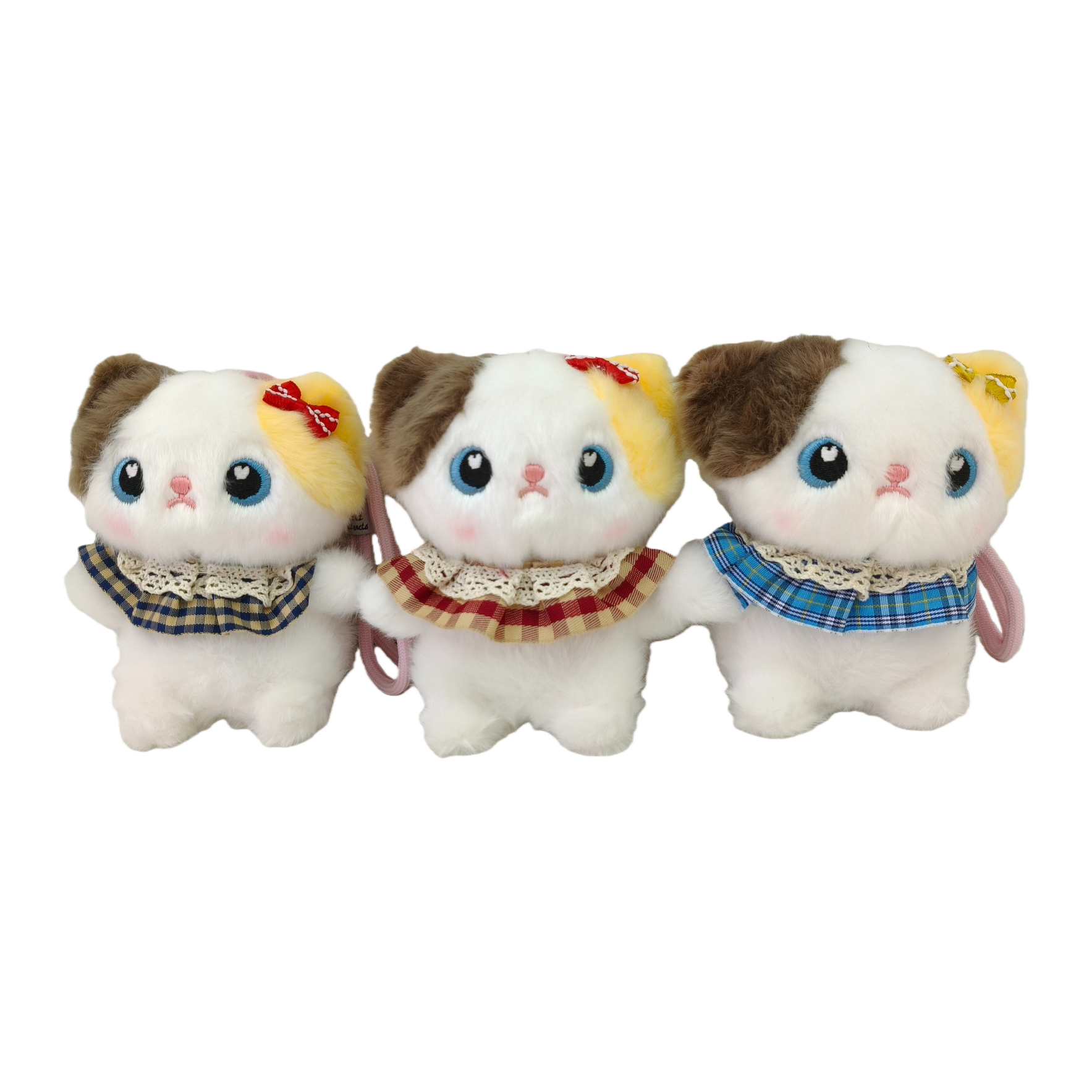 Babero flor de castor gato peluche gato muñeca adorable adorable atado de tela colgante