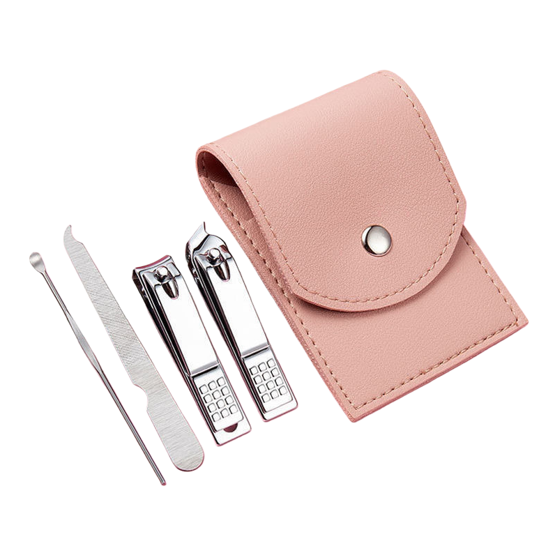 Stainless steel nail clipper set, four-piece set, folding nail clippers, portable nail clippers, ear picks set, wholesale nail clippers Item Picture