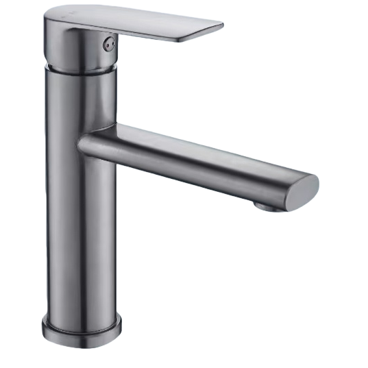 Gun grey square basin faucet, modern minimalist home bathroom washbasin, universal bathroom faucet Item Picture