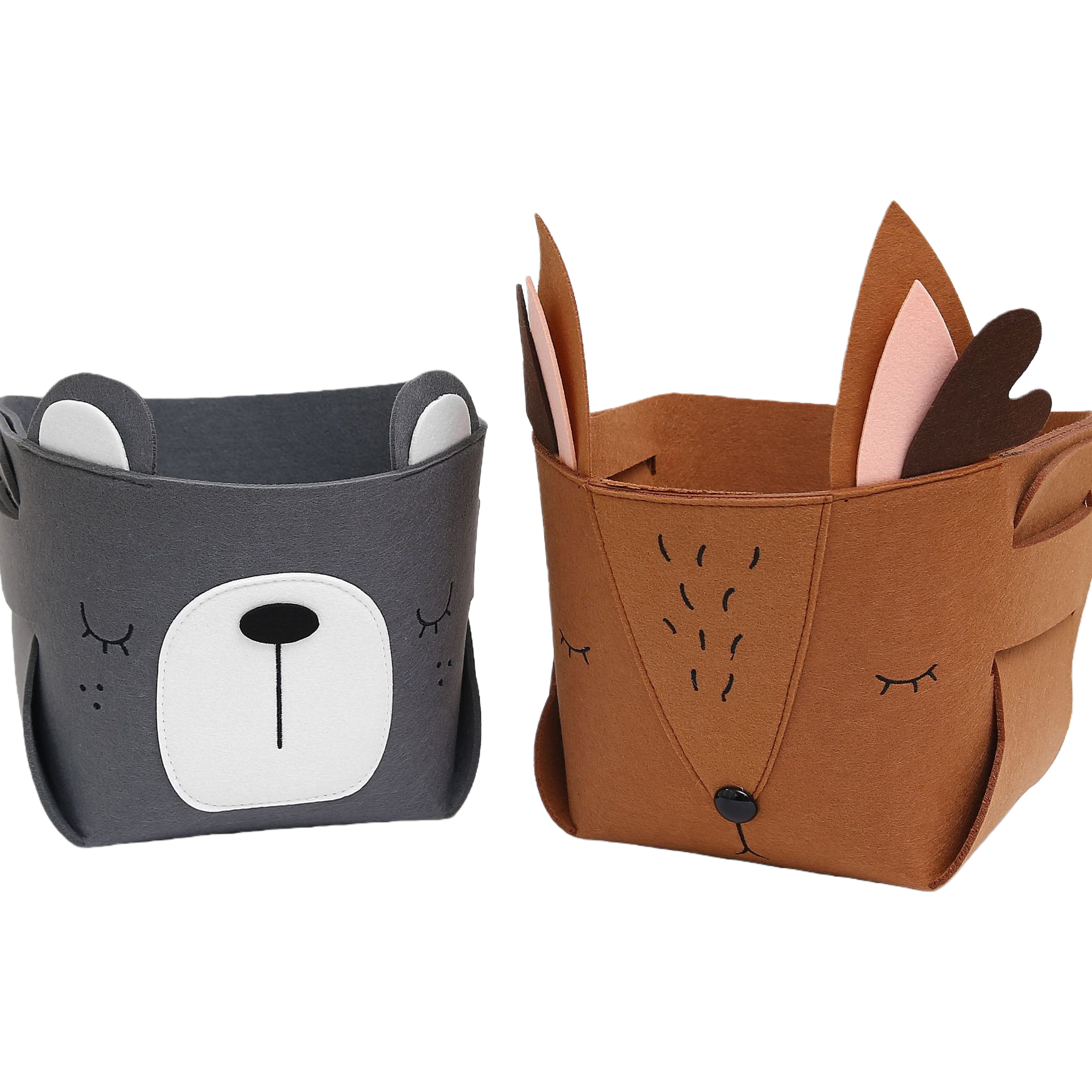 Beige lion-shaped storage bucket for home living room and bedroom organization. 165755733 Item Picture