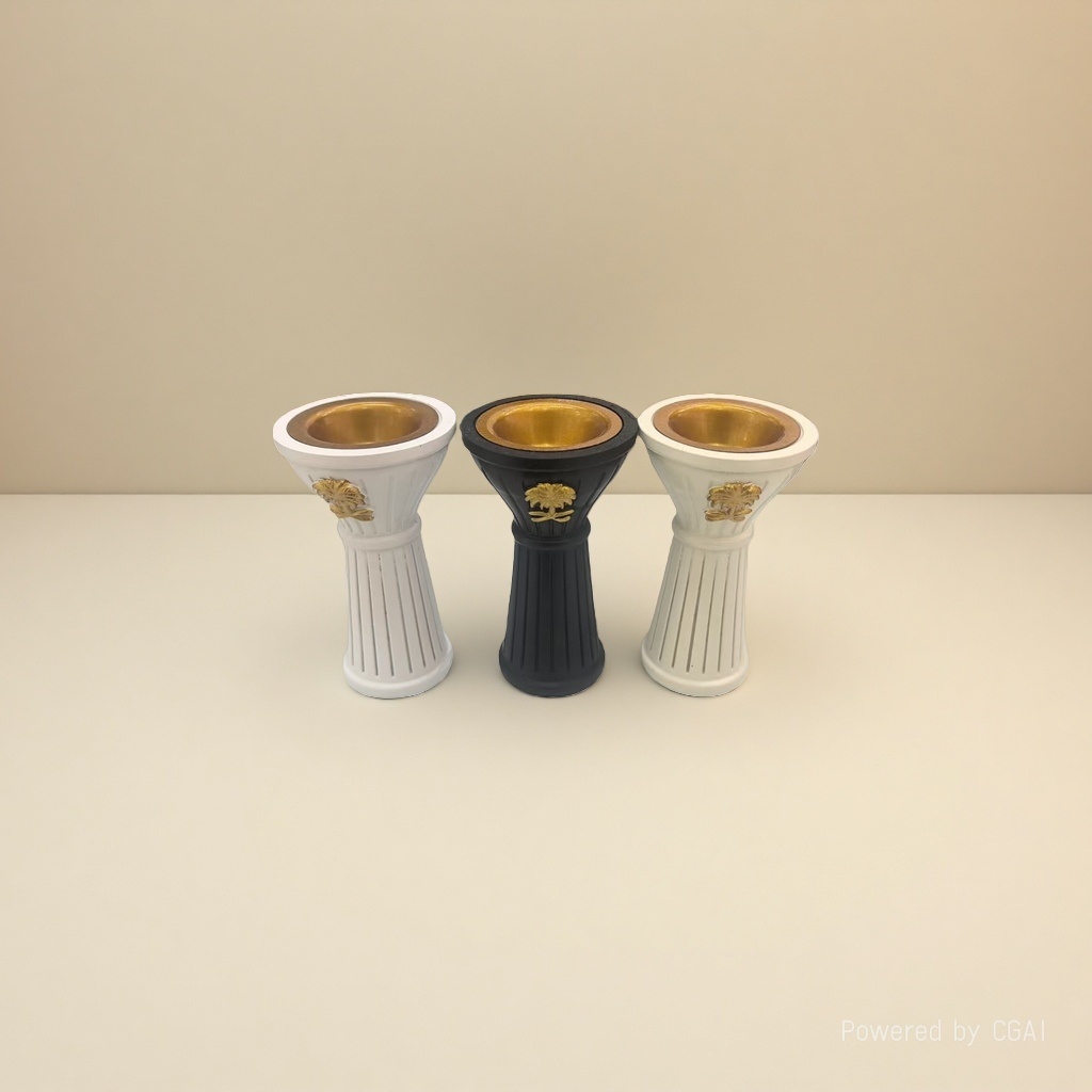 庭院石雕摆件瓷器假花灯紫铜鼓形