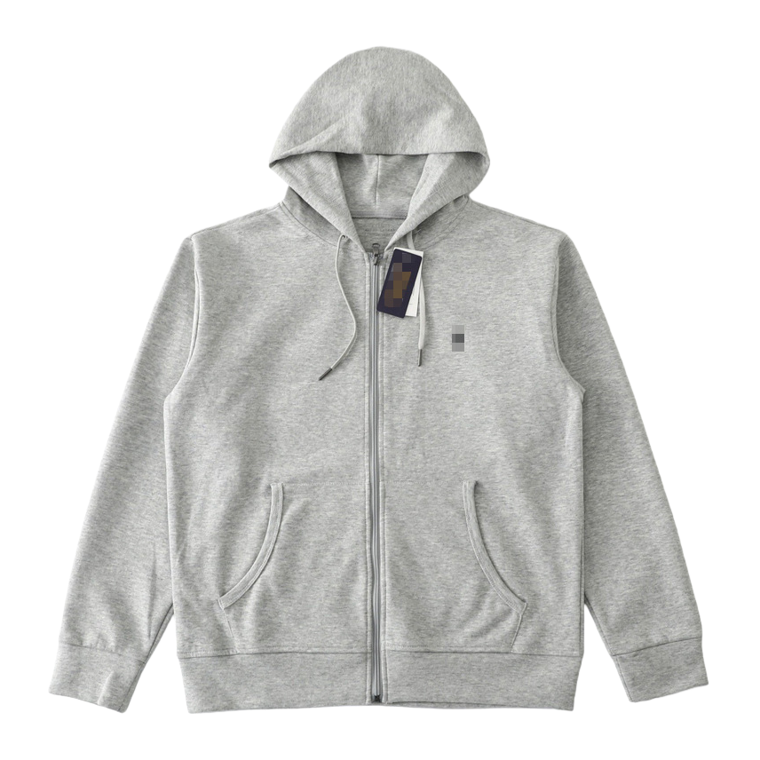 Cross-border Amazon hot-selling basic style, scannable code, small horse LOGO embroidered logo, unisex zipper cardigan hoodie Item Picture