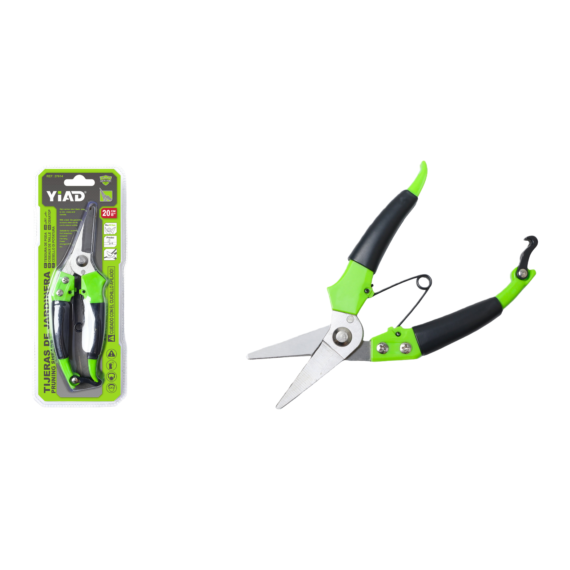 27614(Plastical-handled pruning Shears with pointed tips)YIAD brand home garden pruning shears, multi-functional pruning shears, fruit picking shears, and a set of potted flower pruning tools Application Scenario