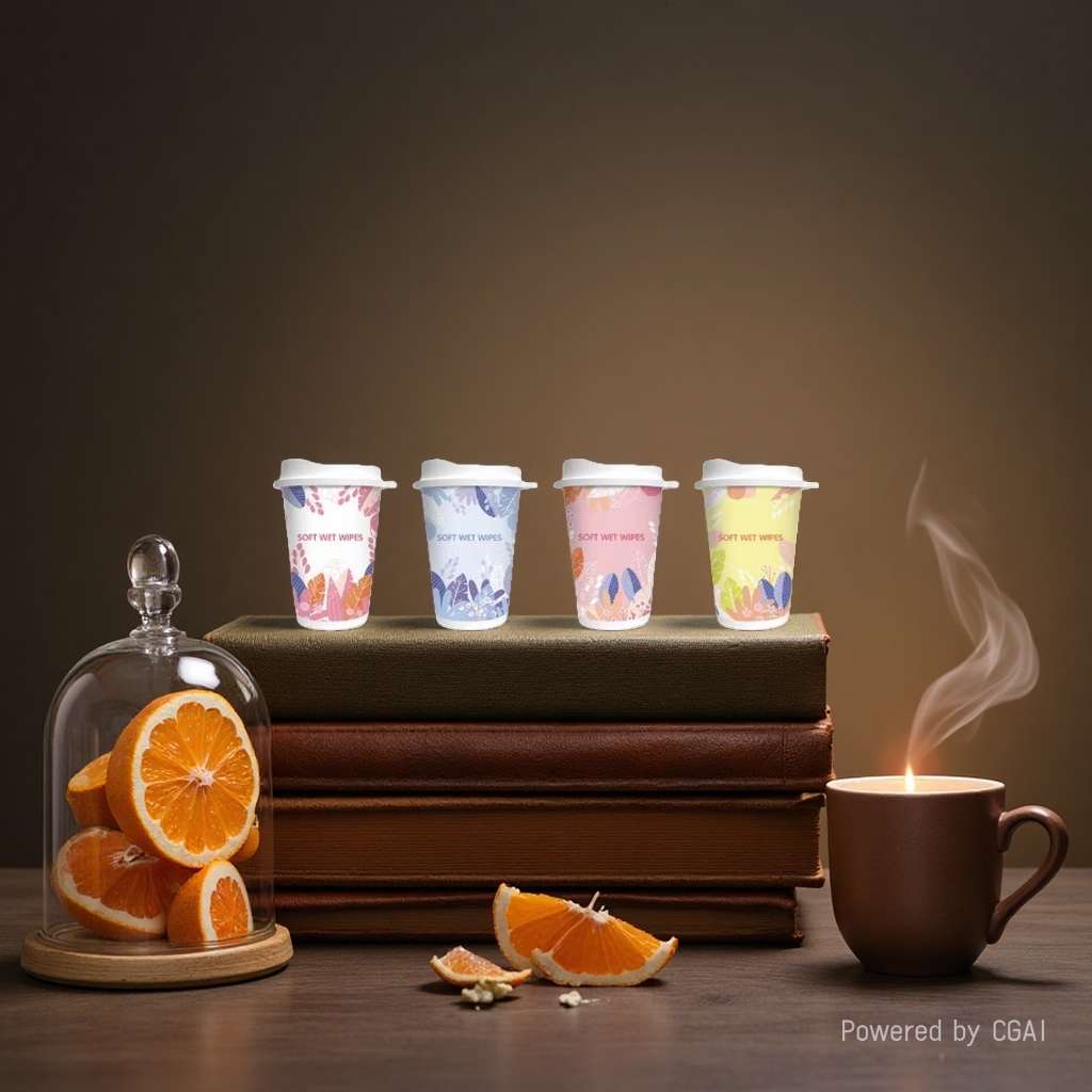Blanco azul rosa amarillo taza cuerpo fondo color hoja forma taza de café toalla húmeda Specification image