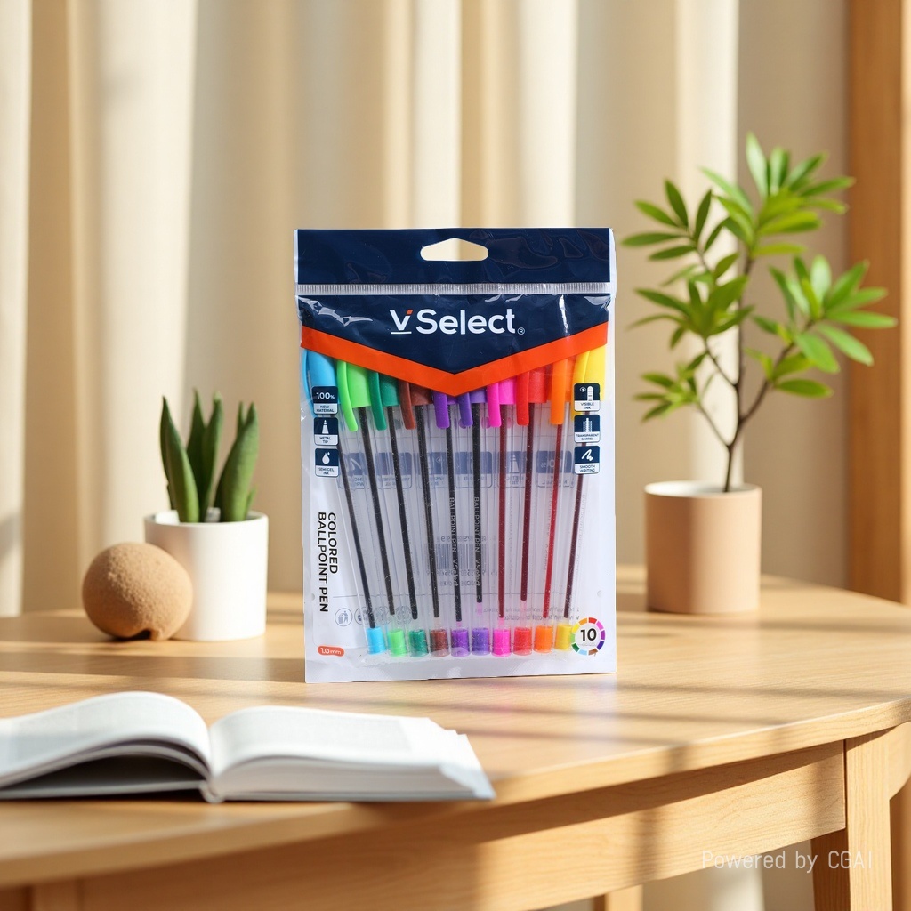 Multi-color ballpoint pens, single 10-color 0.7mm, 1 pen per card, for foreign trade, minimum order quantity: one box. 131513744 Application Scenario