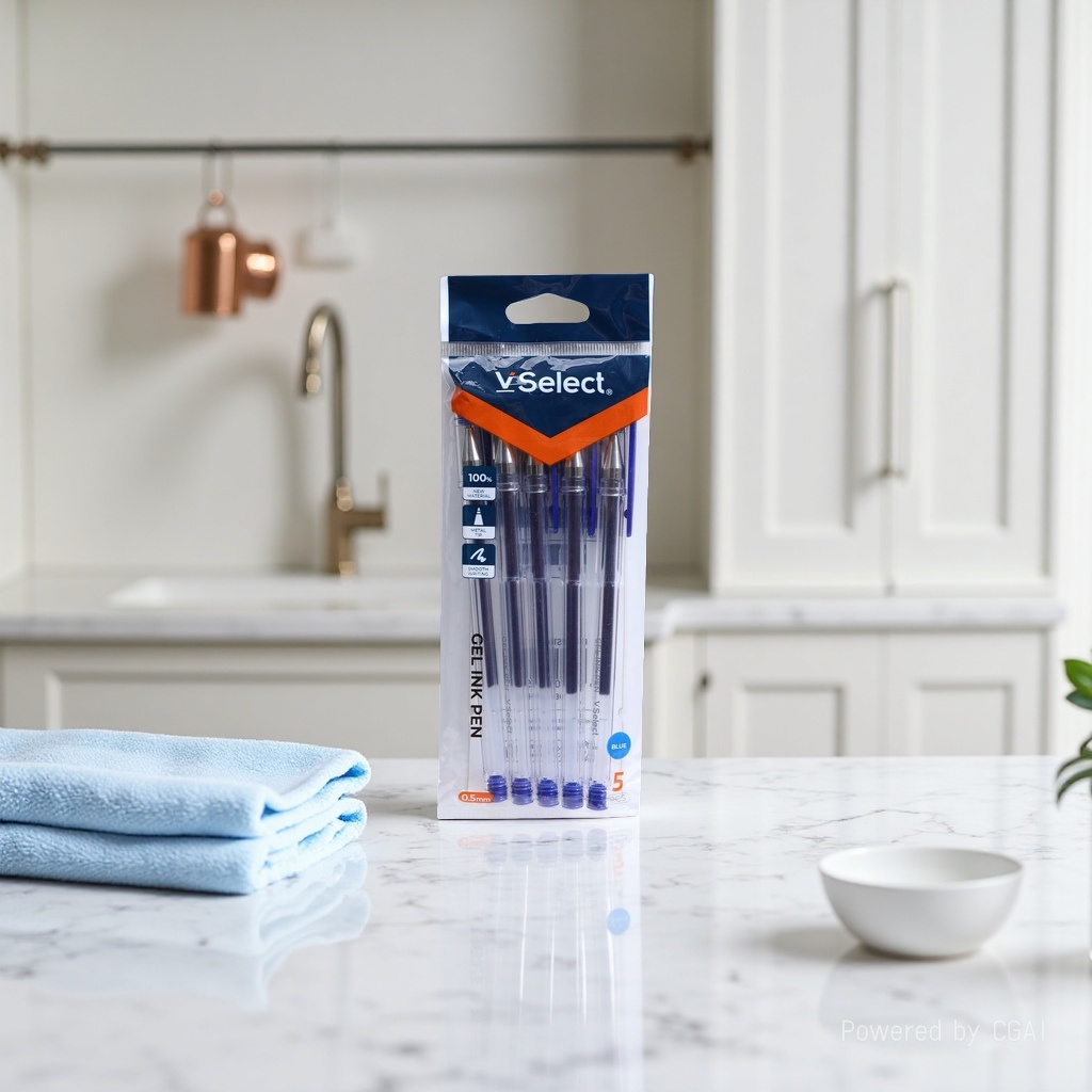 Blue 0.5mm gel pens, 5 pieces per bag, exclusively for export. Minimum order quantity: one box Application Scenario