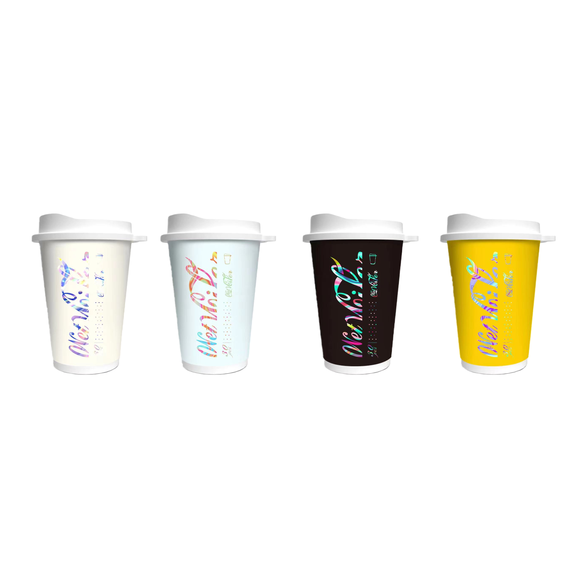 Blanco turquesa negro amarillo wet wipes tazas de té de leche pintadas toallas de papel húmedas Item Picture