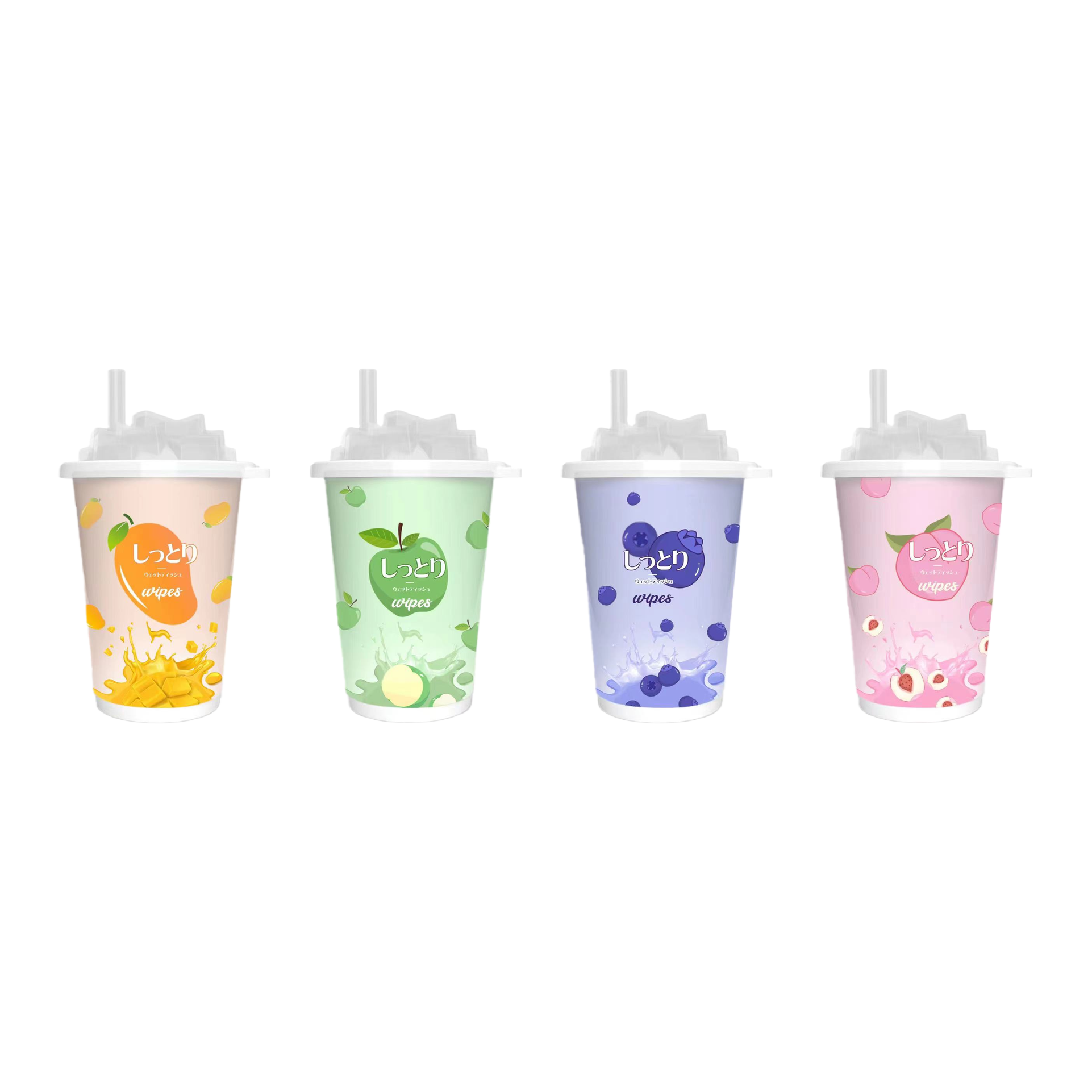 كوب من المناديل المبتلة من حليب الخوخ Item Picture